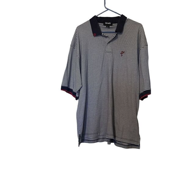 Ashworth Mens Multicolor Cotton Stripe Golf Polo Shirt Size XXL - Picture 1 of 12